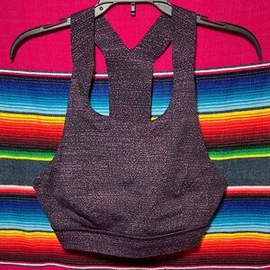 Lululemon Fast & Free Bra (Nulux) Salt Dark Mystic Black Size 8